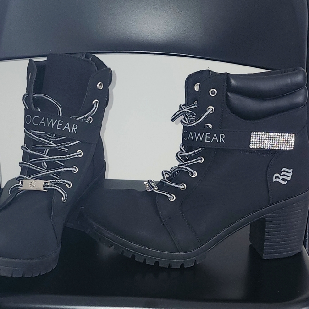 Rocawear ankle booties with bling